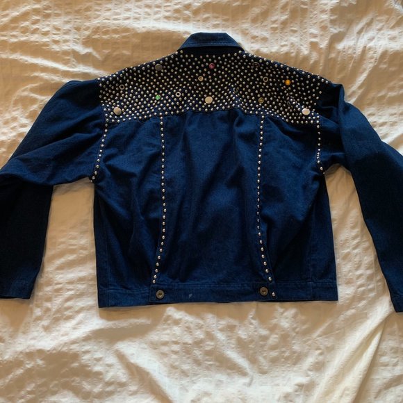 Bedazzled Jean Jacket, M - Picture 2 of 4